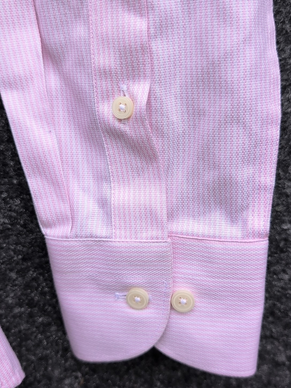 SuitSupply Traveller Dress Shirt Mens 15.5 39 M Pink Striped Slim Fit Button Up - Picture 4 of 14